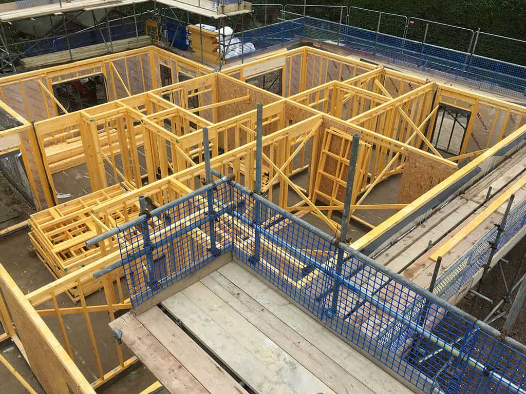 timber frame erection