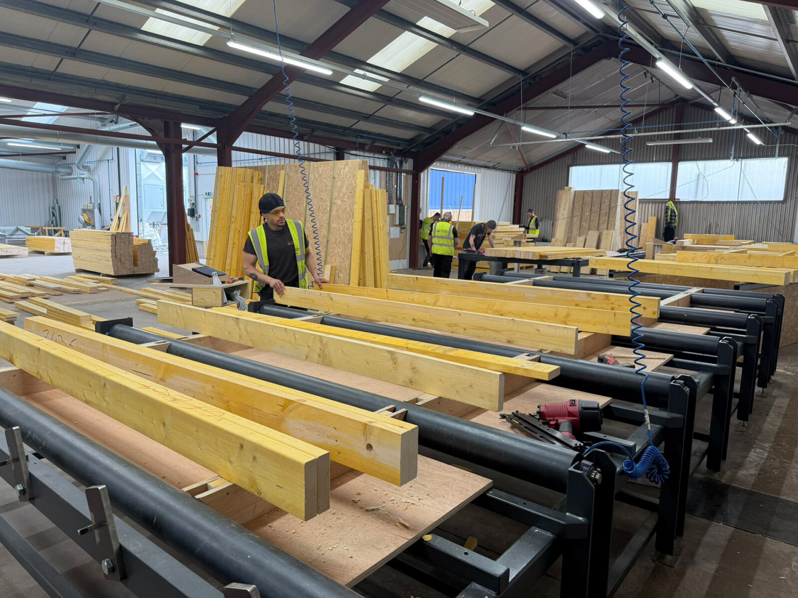 Cutting schedule plan for timber frame panels at the Fleming Homes factory